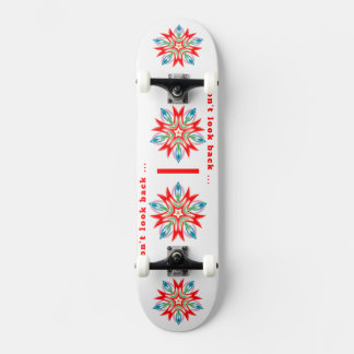 Flower Christmas star red blue green Skateboard