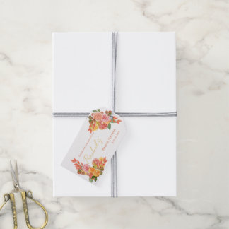 Flower Citrus Bridal Shower Thank You Tags