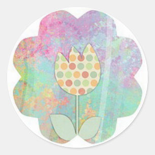 Flower Classic Round Sticker