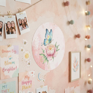 Flower Classic Round Sticker