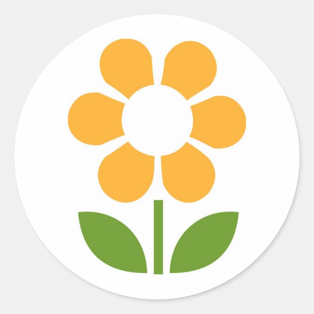 Flower Classic Round Sticker (Front)