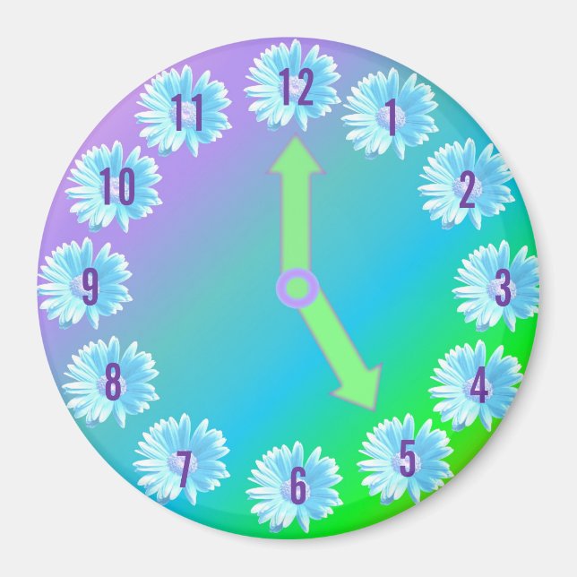FLOWER CLOCK MAGNET (Front)