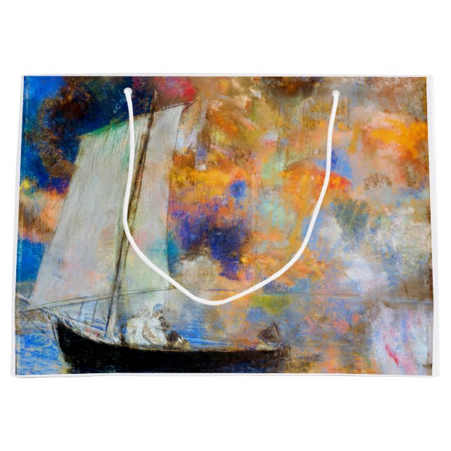 Flower Clouds, Redon Large Gift Bag (Front)