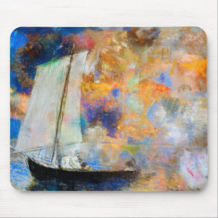Flower Clouds, Redon Mouse Mat
