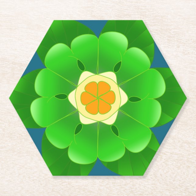 Flower Coaster1 by Black Lion Creations Paper Coaster (Front)