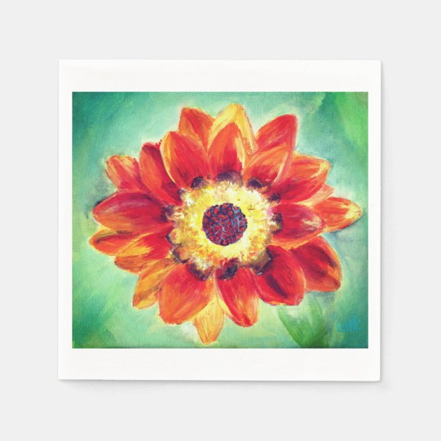 Flower  Cocktail Paper Napkins (Front)