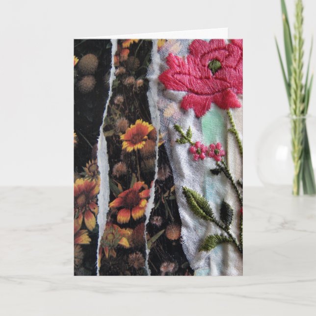 Flower Collage, Birthday Card (Front)