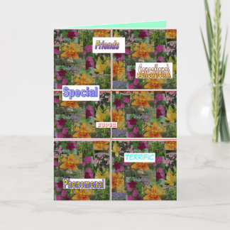 Flower collage card of encouragement