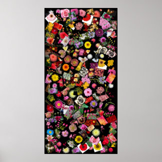 flower collage poster