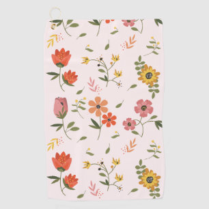 flower collection golf towel