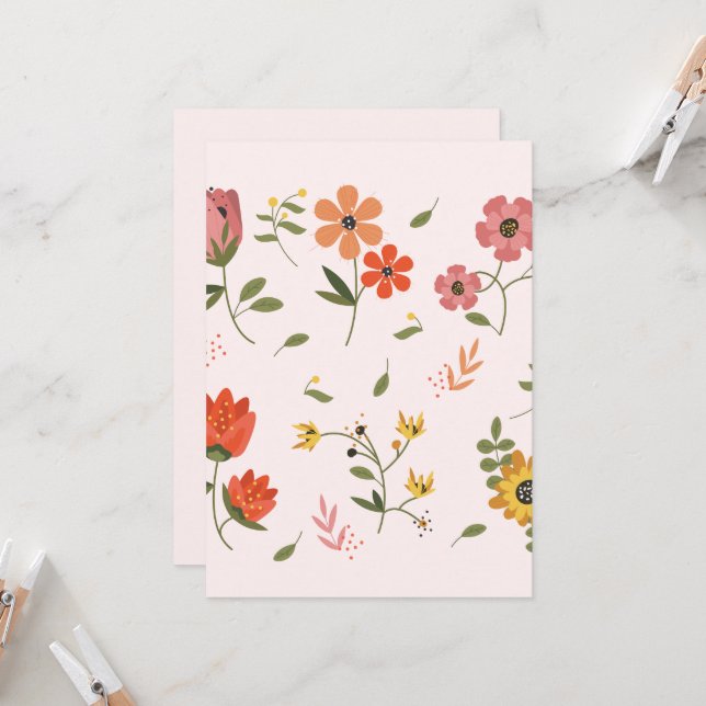 flower collection invitation (Front/Back In Situ)