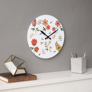 flower collection  large clock