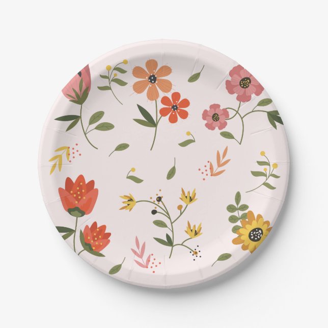 flower collection paper plate (Front)