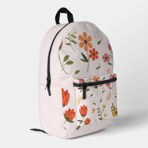 flower collection printed backpack