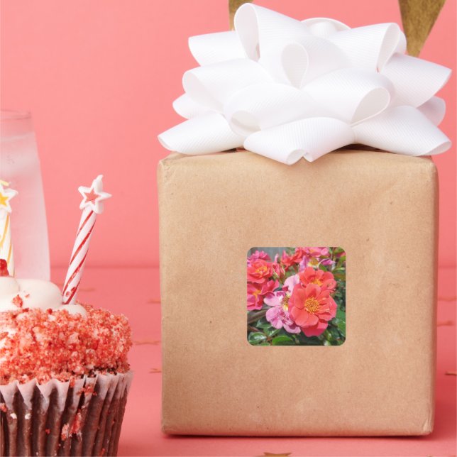 Flower Collection square sticker (Party)
