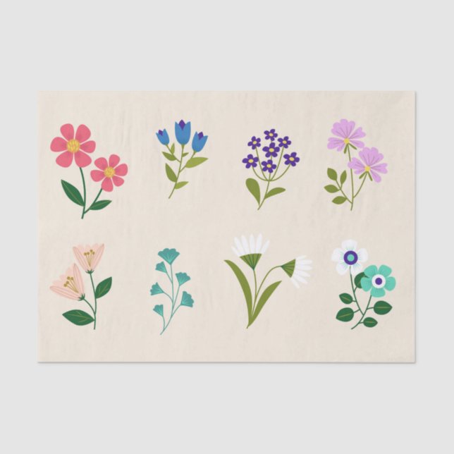 Flower Collection Tissue Paper (Front)