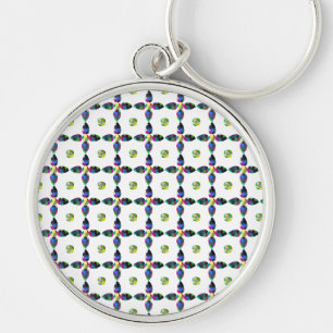 Flower Color Art Illustration Key Ring