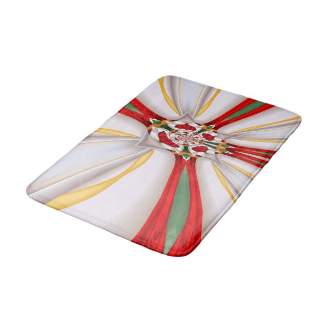 Flower Colourful Bath Mat (Angled)