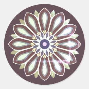 FLOWER COLOURFULL GIFT FOR MOM DAD SISTER SON BOSS CLASSIC ROUND STICKER