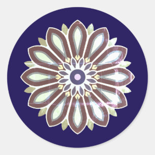 FLOWER COLOURFULL GIFT FOR MOM DAD SISTER SON BOSS CLASSIC ROUND STICKER