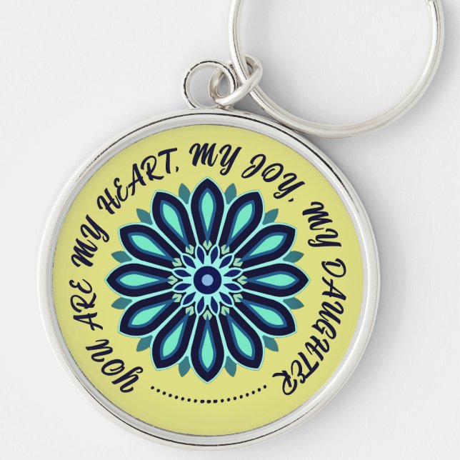 FLOWER COLOURFULL GIFT FOR MOM DAD SISTER SON BOSS KEY RING (Front)