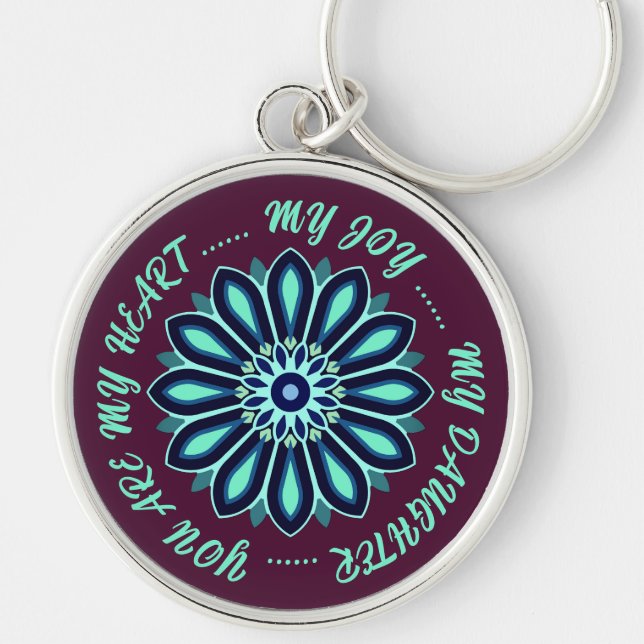 FLOWER COLOURFULL GIFT FOR MOM DAD SISTER SON BOSS KEY RING (Front)