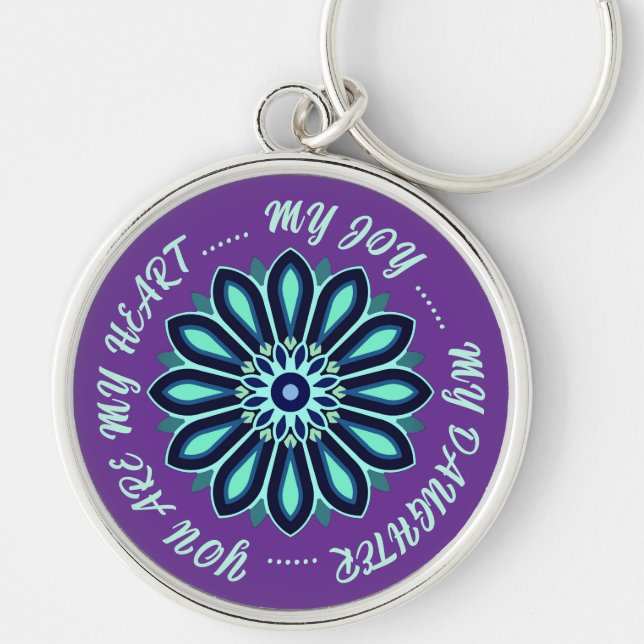 FLOWER COLOURFULL GIFT FOR MOM DAD SISTER SON BOSS KEY RING (Front)