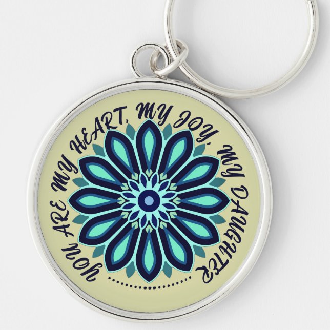 FLOWER COLOURFULL GIFT FORM MOM DAD SISTER SON BOS KEY RING (Front)