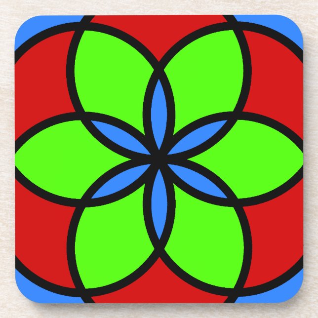 Flower Colours Coaster (Front)