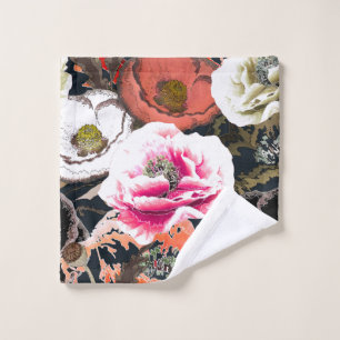Flower composition. bath towel set