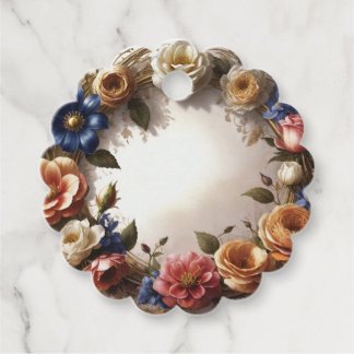 Flower crown favour tags