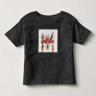 Flower Crown Forester Fox Toddler T-Shirt