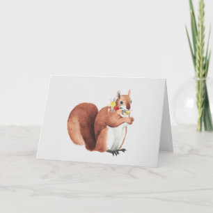 Flower Crown Forester Squirrel Card