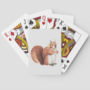 Flower Crown Forester Squirrel Playing Cards