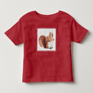 Flower Crown Forester Squirrel Toddler T-Shirt