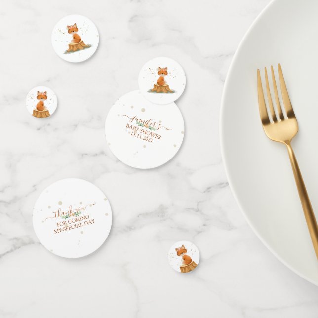 Flower Crown Fox Party Confetti (Group)