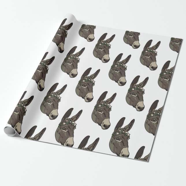 Flower Crown Jennet Wrapping Paper (Unrolled)