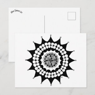 Flower Crown Zen Mandala Postcard