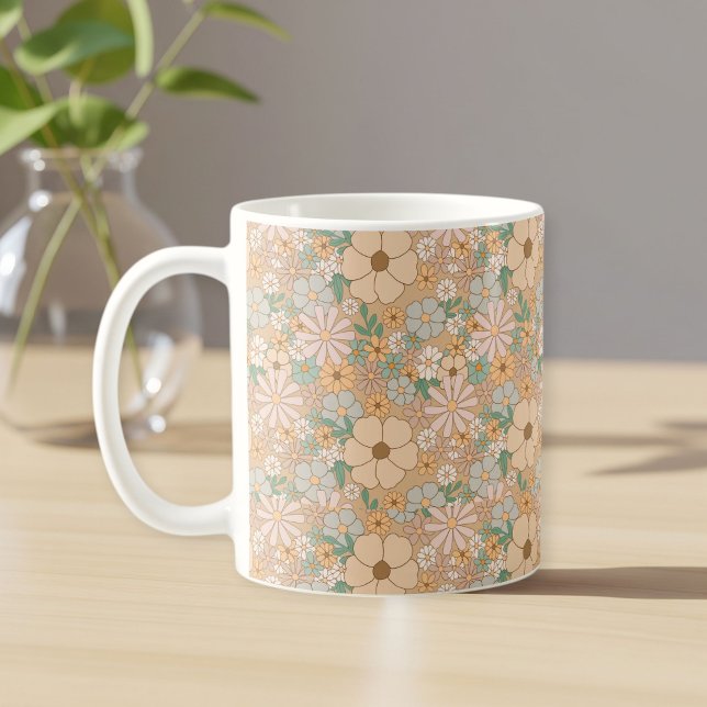 Flower cup Boho flower cup Cottage heart cup (Creator Uploaded)