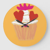 Flower cupcake clock
