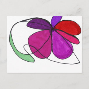"Flower Dance" Abstract Postcard