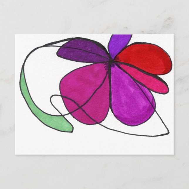 "Flower Dance" Abstract Postcard (Front)