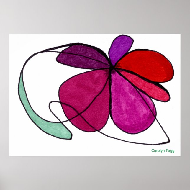 "Flower Dance" Design by Carolyn Fagg Poster (Front)