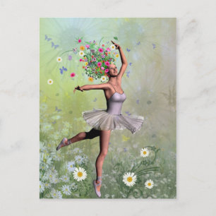 Flower dancer postcard