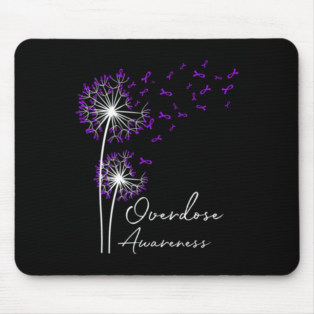 Flower Dandelion Faith Hope Love Purple Overdose A Mouse Mat (Front)