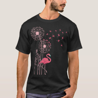 Flower Dandelion Pink Flamingo Small T-Shirt