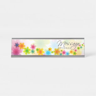 Flower Decor 54 Desk Name Plate