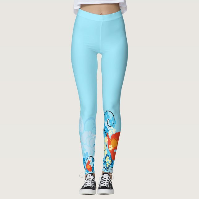 Flower Decor 70A Leggings (Front)