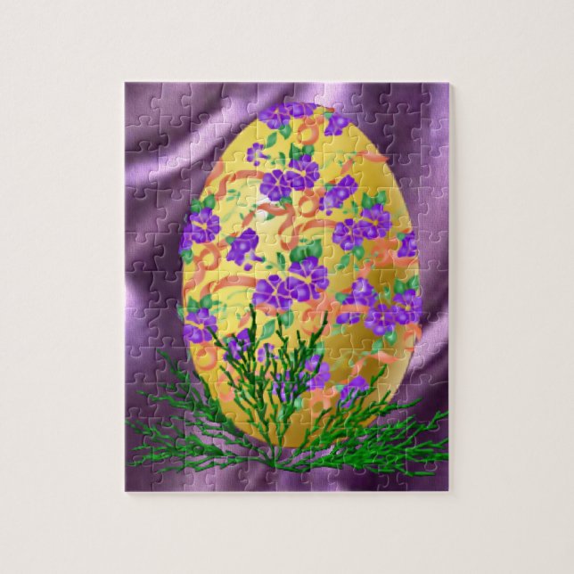 Flower Decorated Egg Jigsaw Puzzle (Vertical)