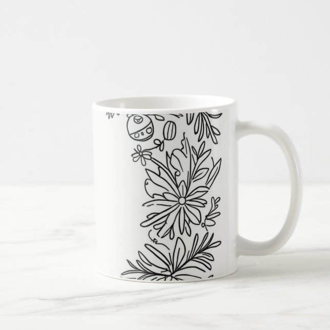 Flower decoration mug (Right)